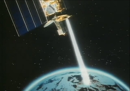 Un haz de rayos LASER lanzados desde un satélite, impactando una zona muy puntual de nuestro planeta. Esta es sin duda, la explicación veraz del misterio de los círculos en cosechas